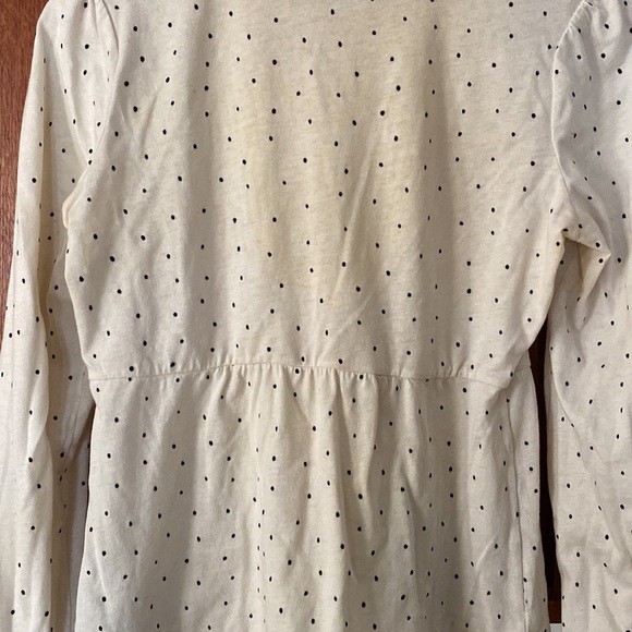 Anthropologie Ric Rac ruffle polka dot long sleeve short - Picture 10 of 11